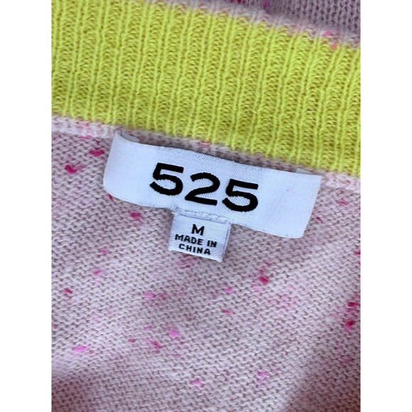 525 America Cropped Sweater 100% Cashmere Pink Heart Valentine Sz M Medium EUC!! - Picture 5 of 7